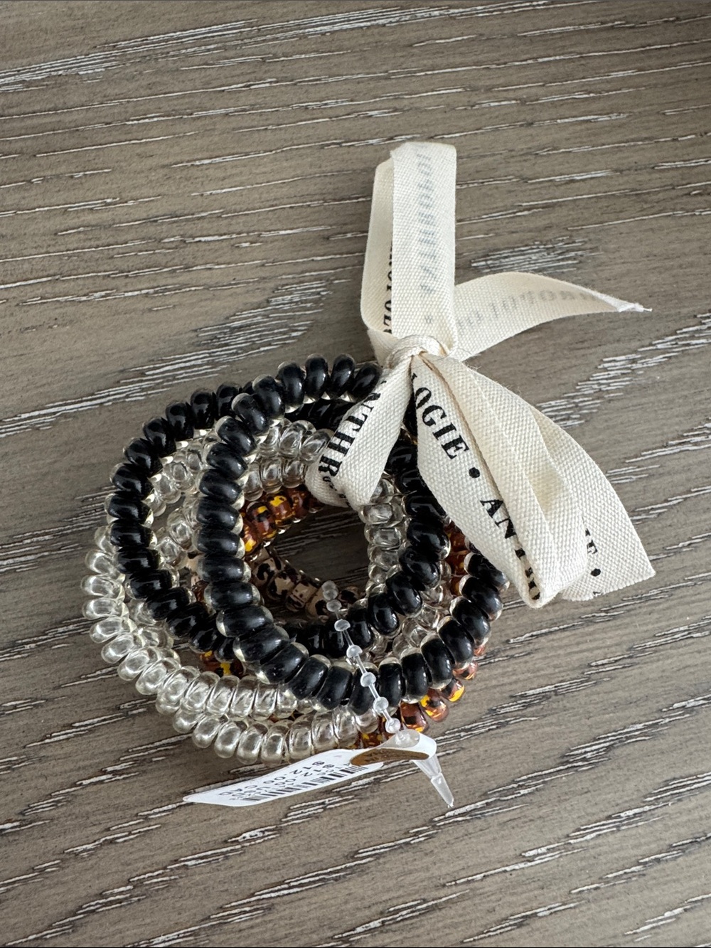 Anthropologie Coiled Hair Tie Set Neutral Rose 16 Total Coils 2 Sets of 8 New - Picture 5 of 6